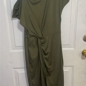 Elegant Olive Green Women's Dress